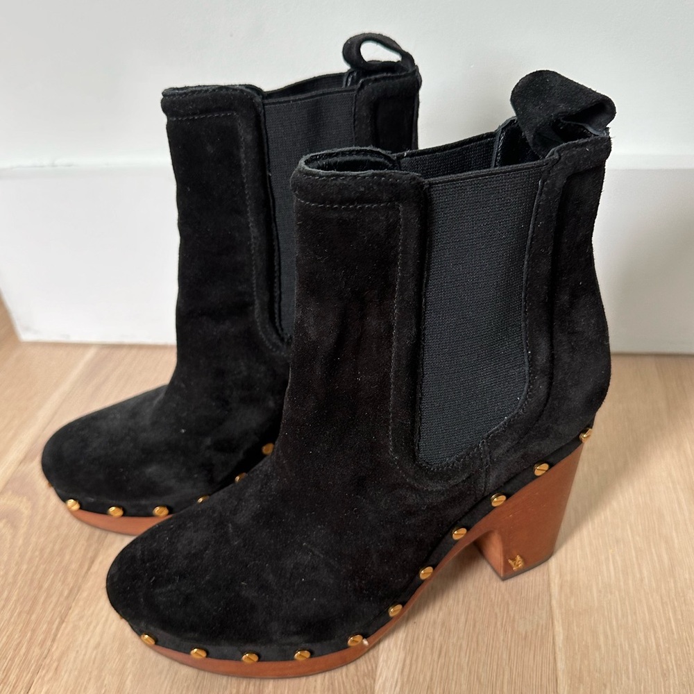 Veronica Beard platform suede boots, NEW